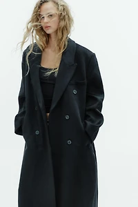EXTRA LONG WOOL BLEND COAT
