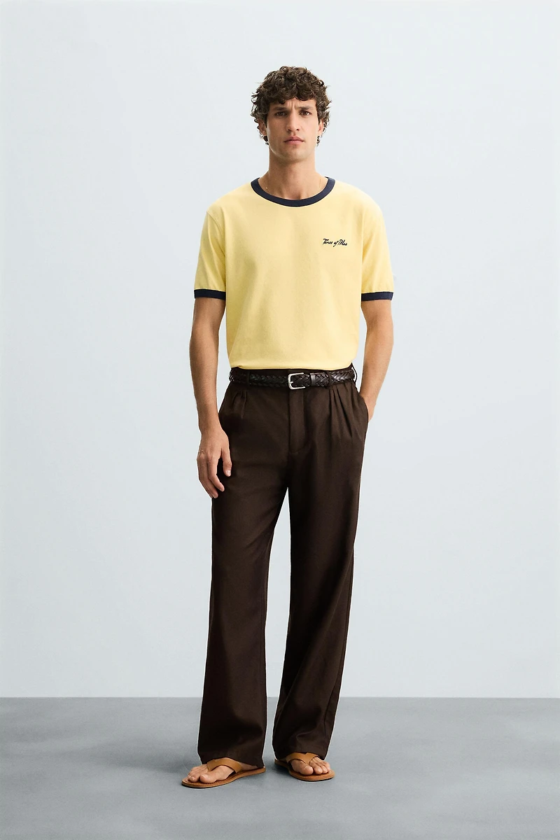 WASHED RIB EMBROIDERED T-SHIRT