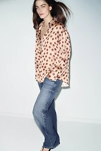 CHEMISE SATINÉE À POIS