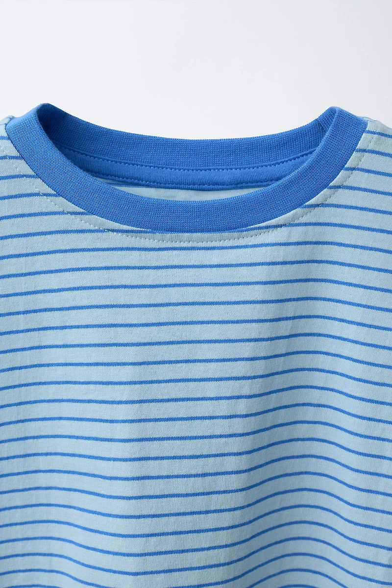 THREE-PACK OF STRIPED AND SOLID T-SHIRTS