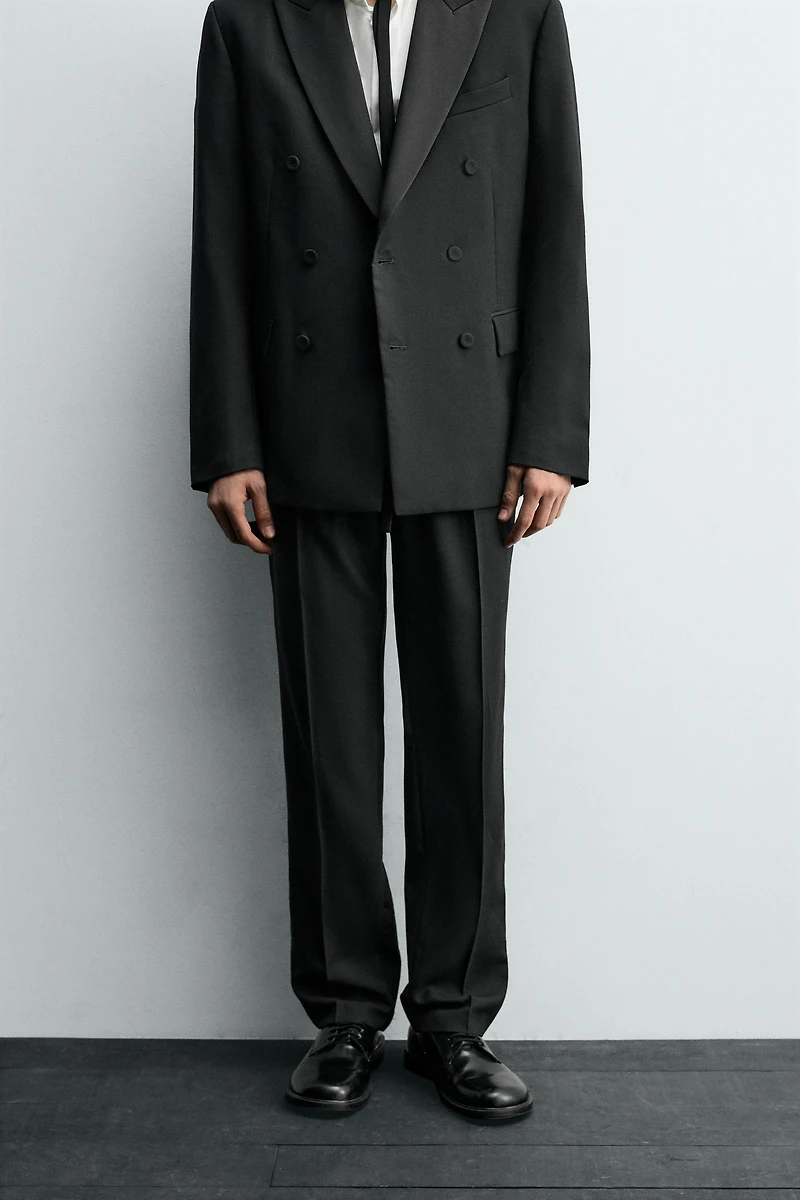 PLEATED SUIT PANTS