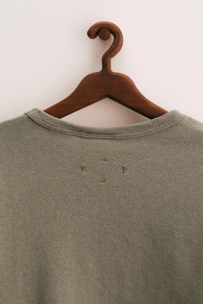 ZARA TIMELESS - T-SHIRT UNIE EN COTON