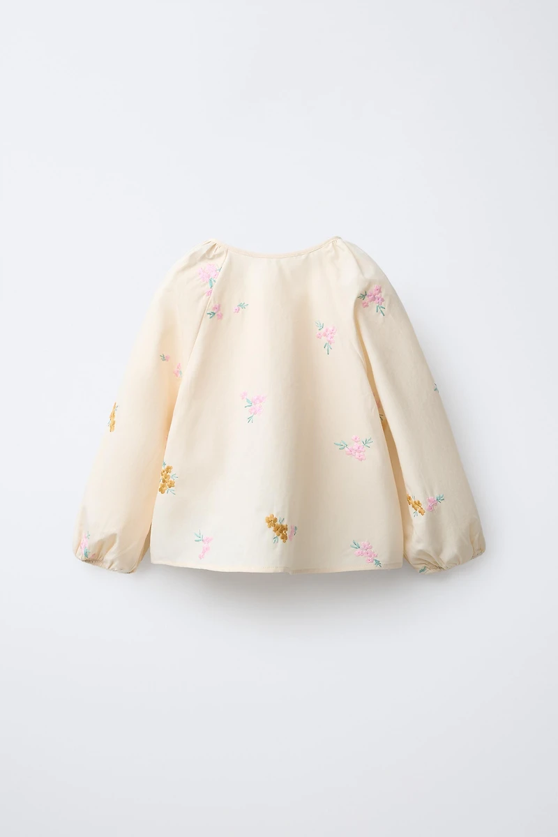 EMBROIDERED FLORAL SHIRT