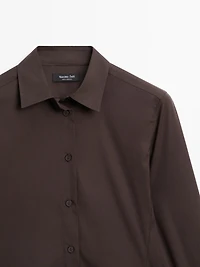 Cotton blend stretch shirt