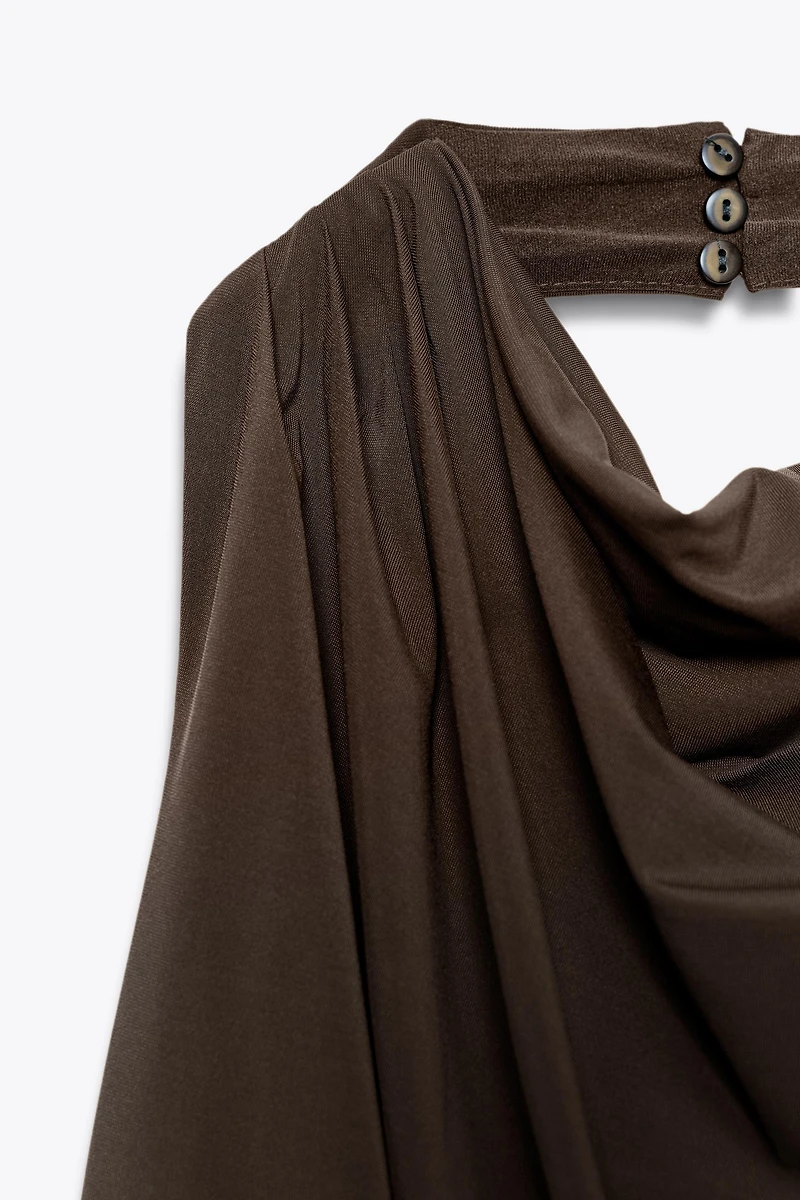 DRAPED HALTER TOP