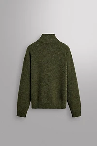WOOL BLEND QUARTER-ZIP JUMPER
