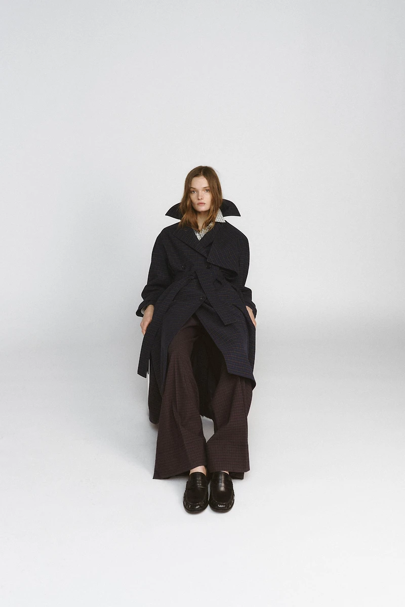 TRENCH À CARREAUX ZW COLLECTION ÉDITION LIMITÉE