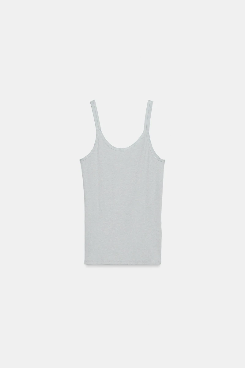 RIBBED STRAP TOP