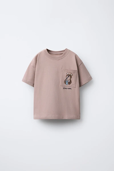 ANIMAL EMBROIDERY T-SHIRT