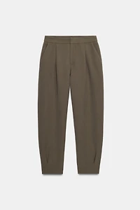 PANTALON CAROTTE À PLIS