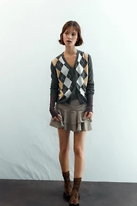 JUPE-PANTALON À VOLANTS