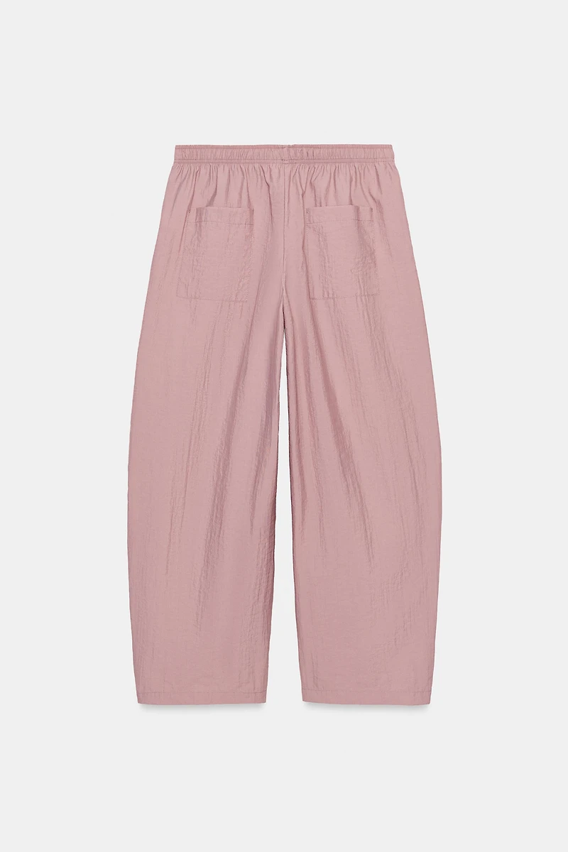 BARREL PANTS WITH ELASTIC WAIST