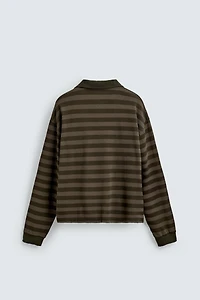 STRIPED PIQUÉ POLO SHIRT