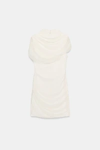 SHORT DRESS WITH COMBINATION CAPE