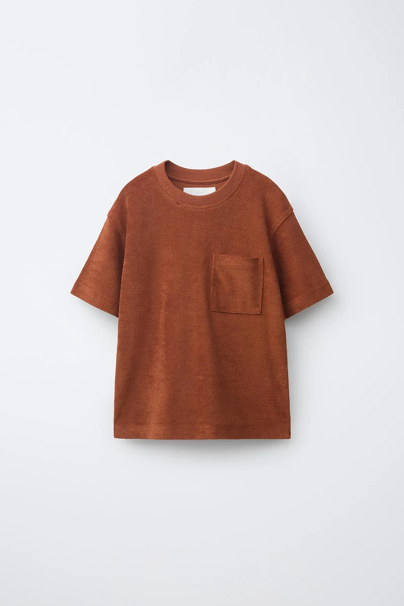 STRIPED TERRYCLOTH T-SHIRT AND SHORTS SET