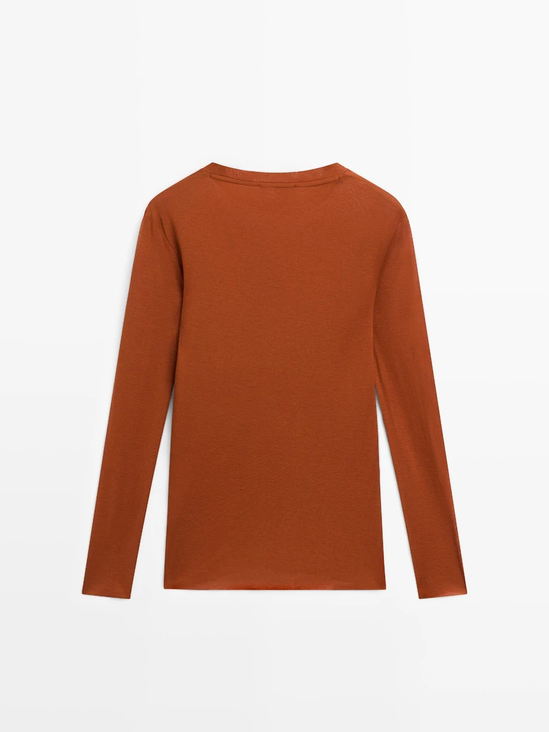 T-shirt léger regular fit à manches longues