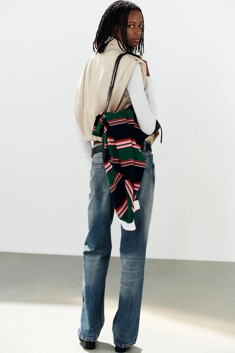 PLEATED BUTTON-UP VEST