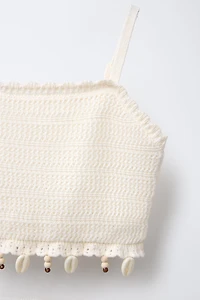SHELL STITCH TOP AND SKIRT SET