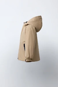 CONTRAST ZIP WATER REPELLENT PARKA