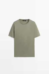 Cotton blend short sleeve T-shirt