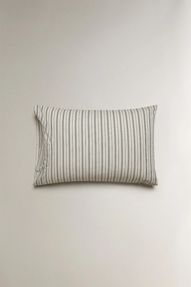 STRIPED PERCALE DUVET COVER