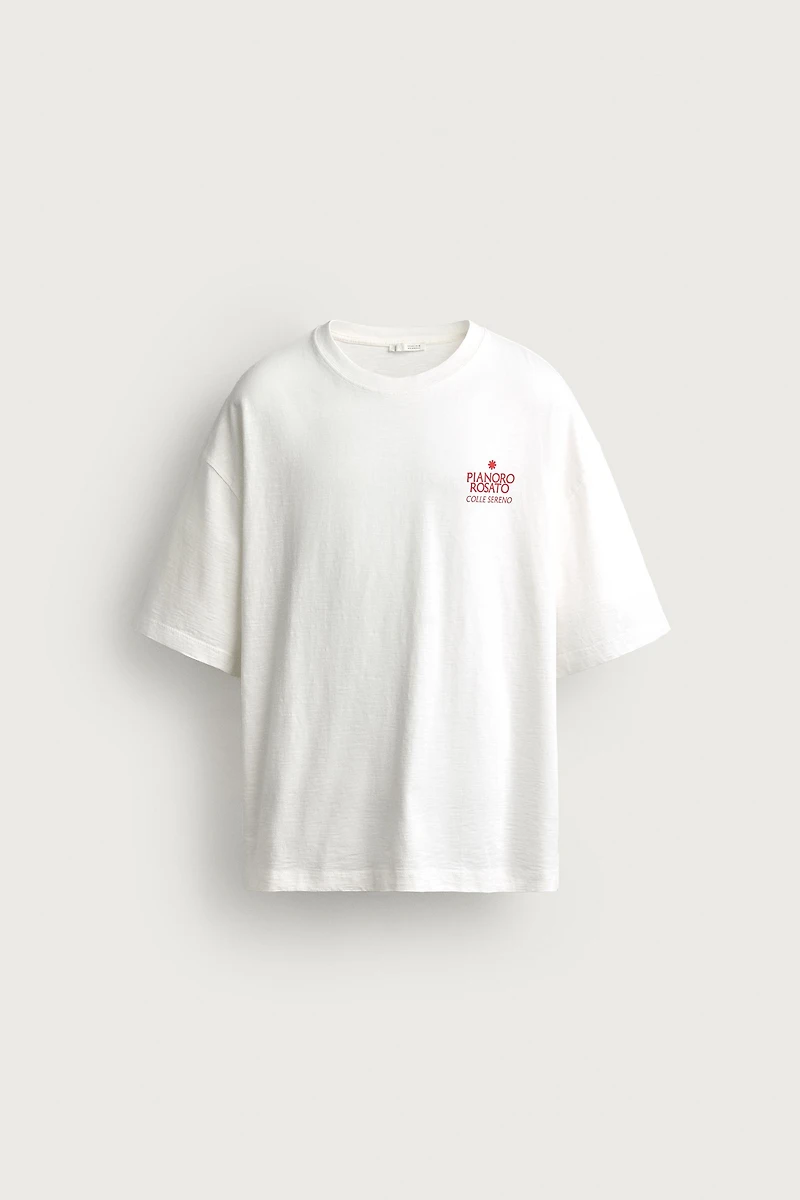 RELAXED FIT CONTRAST PRINT T-SHIRT
