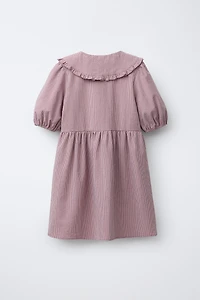 GINGHAM CHECK COLLAR DRESS