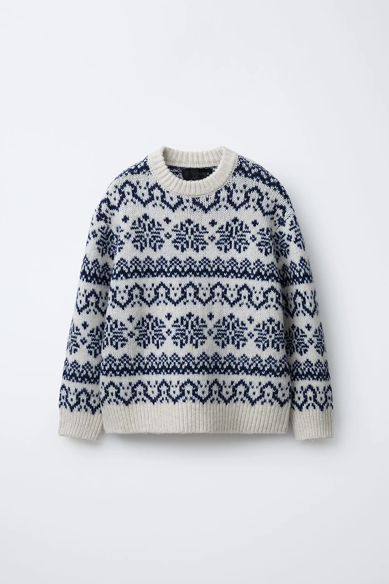 PRINTED WOOL BLEND JUMPER