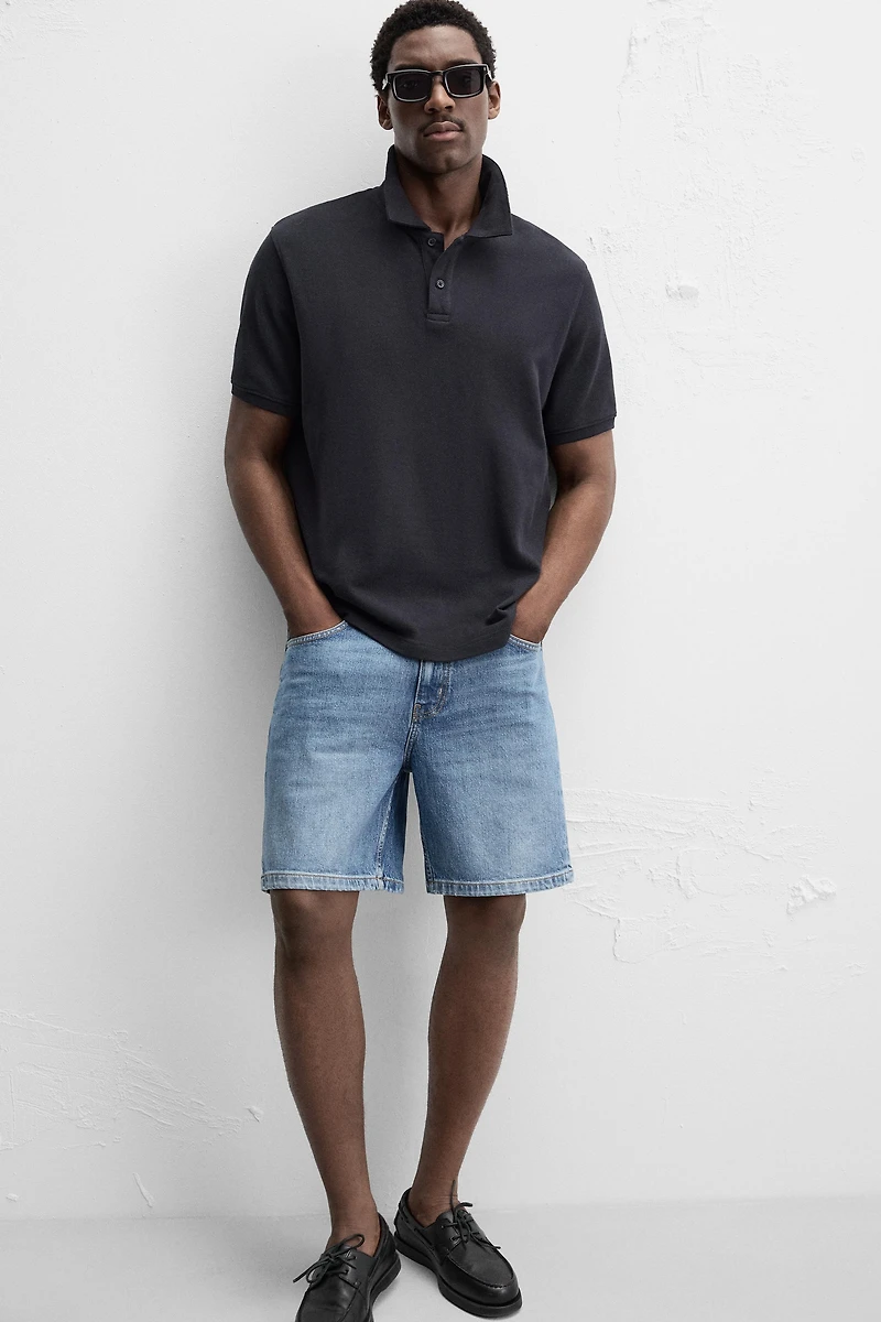 REGULAR FIT DENIM SHORTS