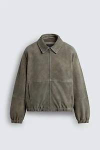 BLOUSON EN CUIR DAIM