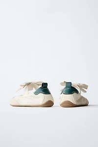 SPORTY BALLET FLATS WITH BOW