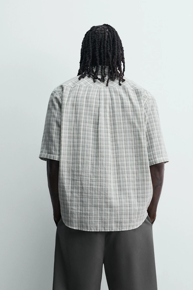 RELAXED FIT PLAID SHIRT
