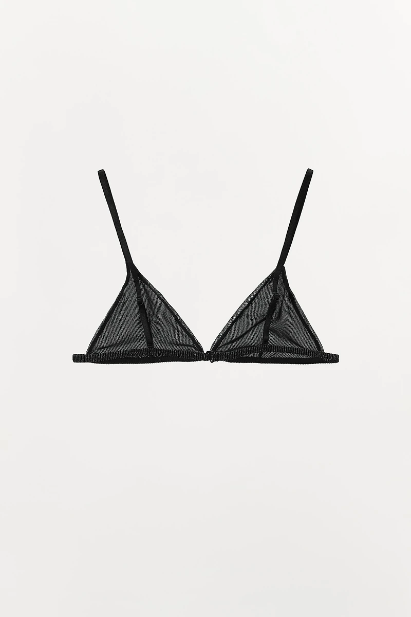 METALLIC THREAD TRIANGLE BRALETTE