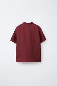 LINEN BLEND MANDARIN COLLAR SHIRT