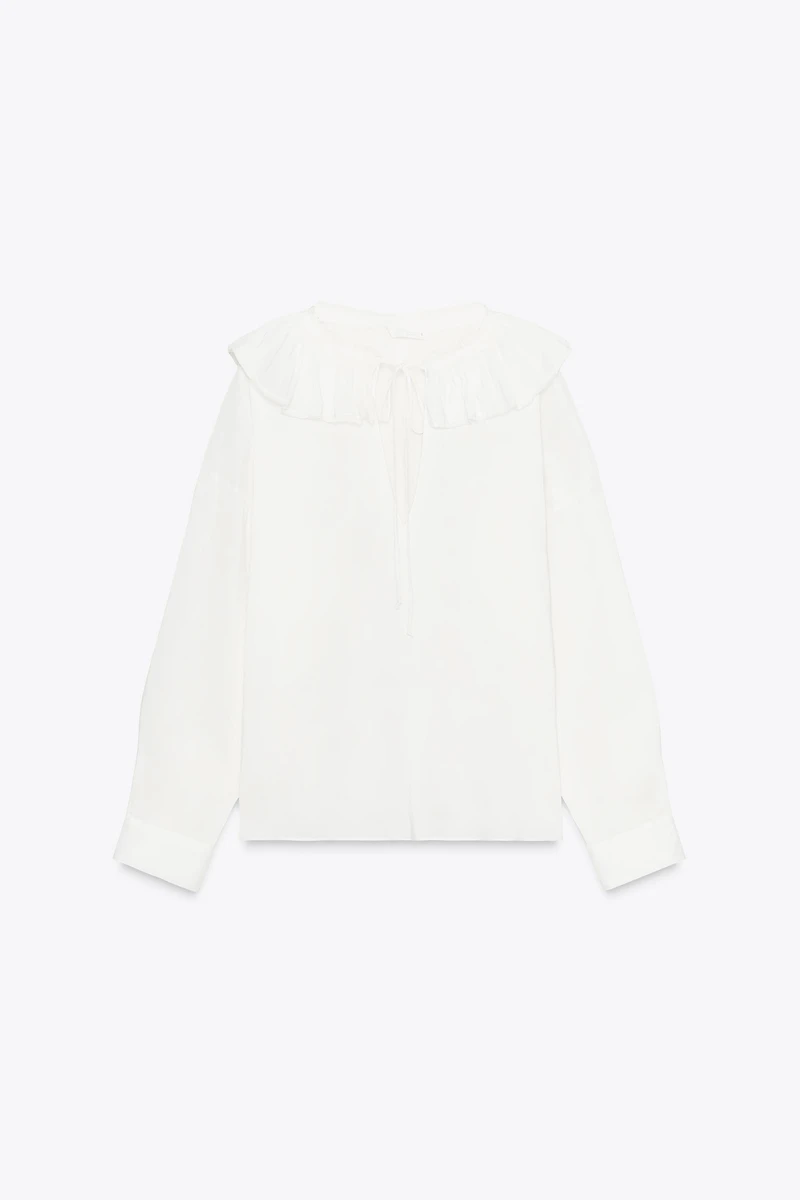 ZW COLLECTION LINEN AND SILK BLEND SHIRT