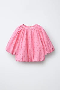 FLORAL PUFFY BLOUSE