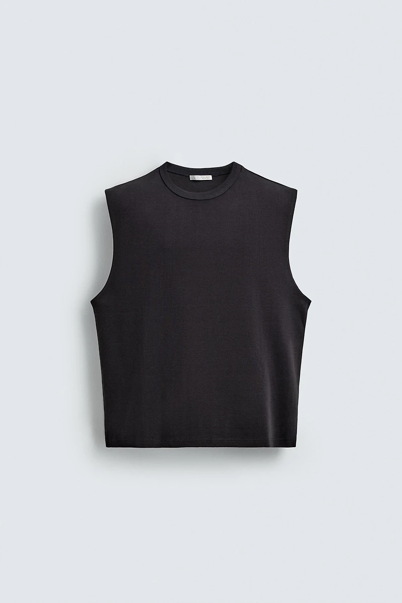 RELAXED FIT RIBBED TANK TOP