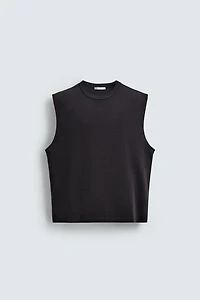 RELAXED FIT RIBBED TANK TOP