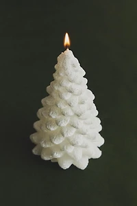 BOUGIE SAPIN DE NOËL ENNEIGÉ PAILLETÉ