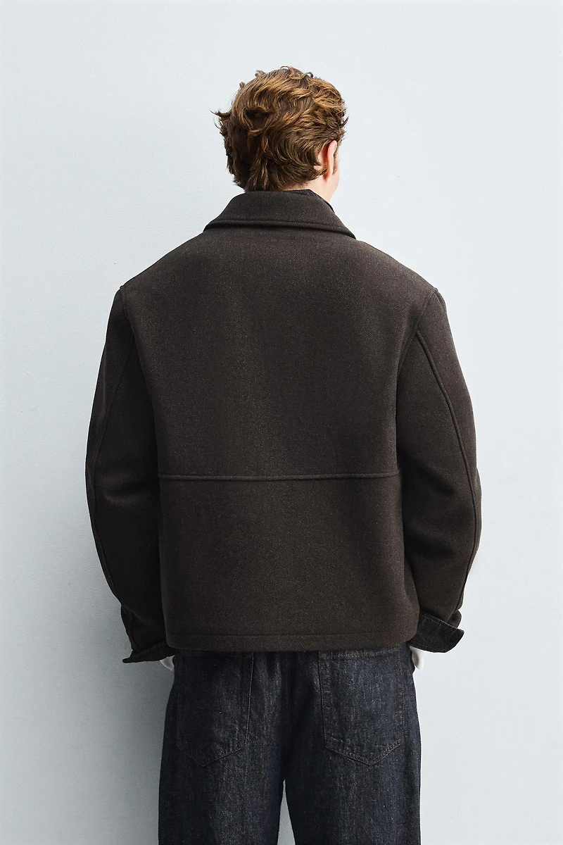 ZIPPERED TEXTURED JACKET
