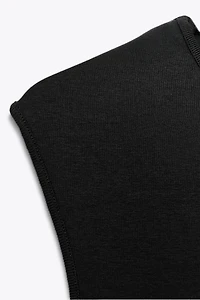 STRETCH RIB T-SHIRT