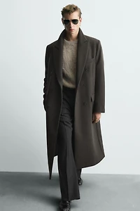 DOUBLE BREASTED WOOL BLEND MANTECO® LIMITED EDITION COAT