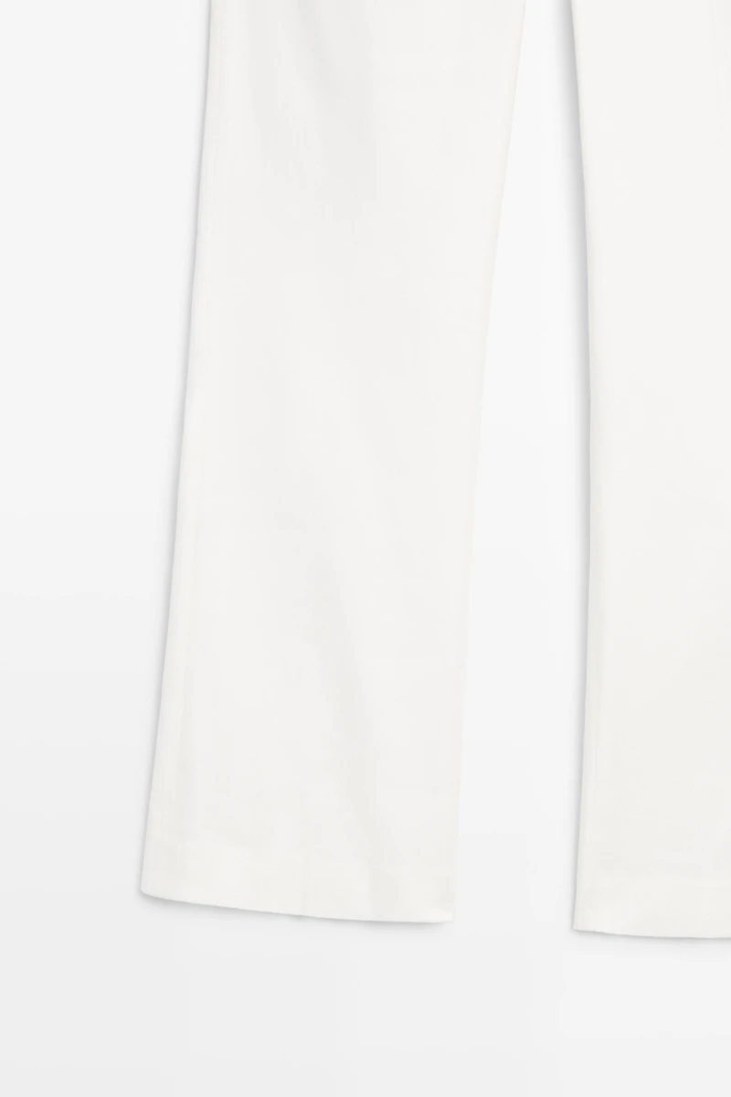 Linen kick flare fit pants