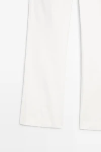 Linen kick flare fit pants