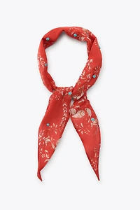 FLORAL PRINT BEADED BANDANA