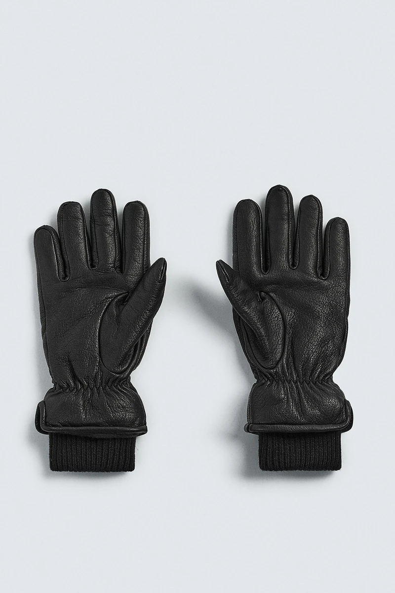 COMBINATION LEATHER GLOVES