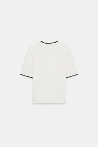 T-SHIRT INSCRIPTION LISERÉS CONTRASTANTS