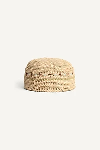 BONNET RAFIA CASQUETTE BRODERIES ÉDITION LIMITÉE
