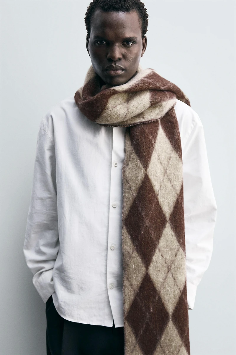 DIAMOND JACQUARD SCARF