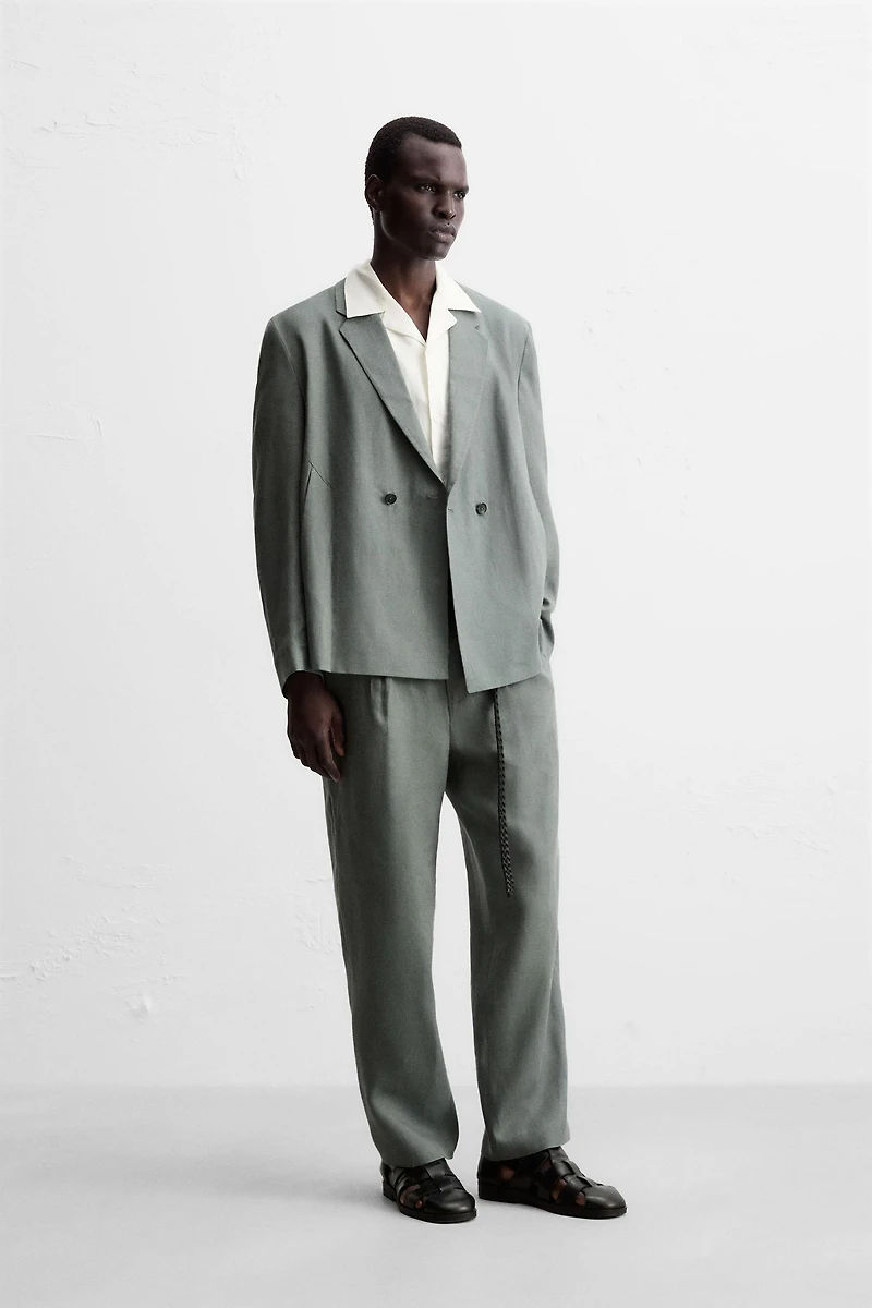 100% LINEN SUIT PANTS